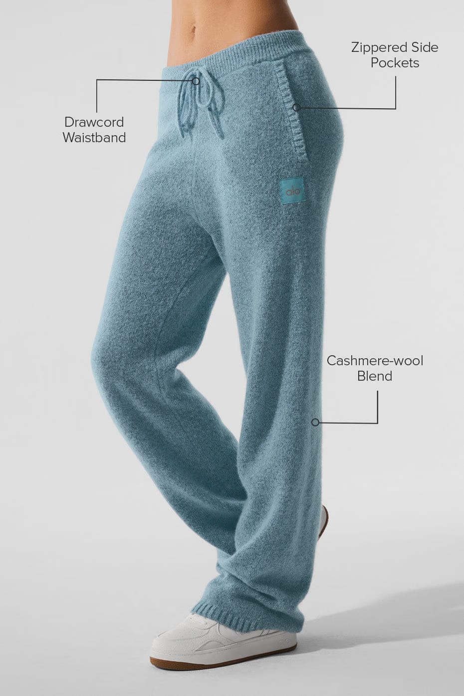 Alo Yoga Wool Cashmere New Class Sweatpant - Celestial Blue Granite Heather
