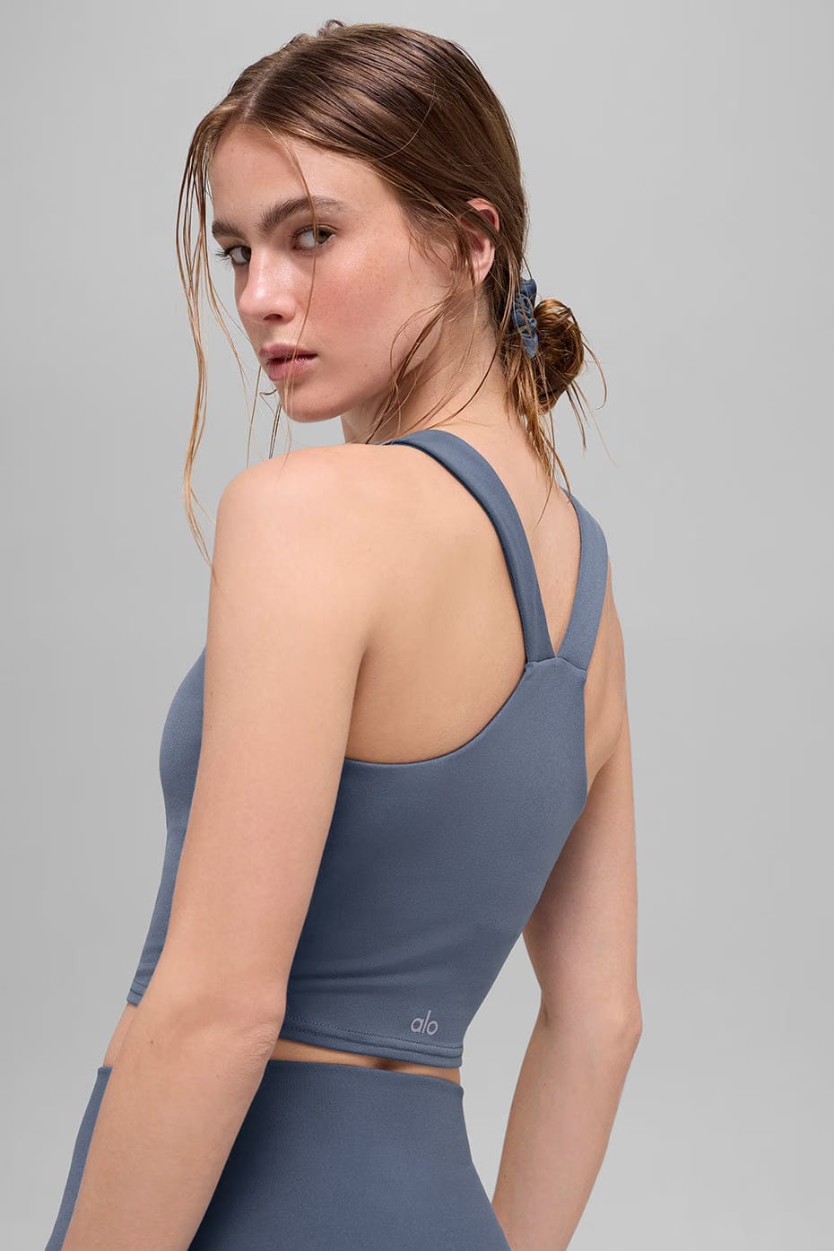 Alo Yoga Airbrush Real Bra Tank - Bluestone