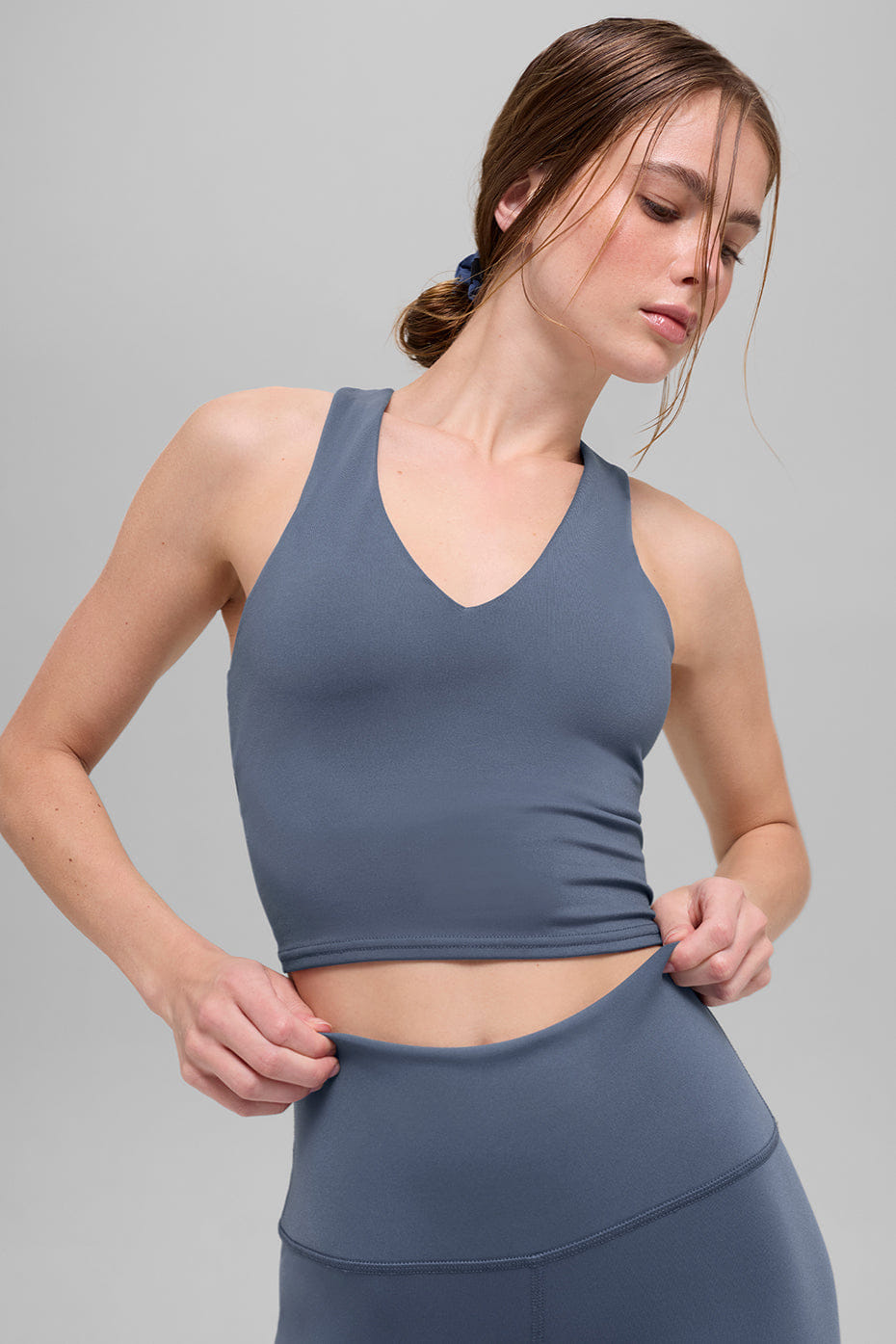 Alo Yoga Airbrush Real Bra Tank - Bluestone