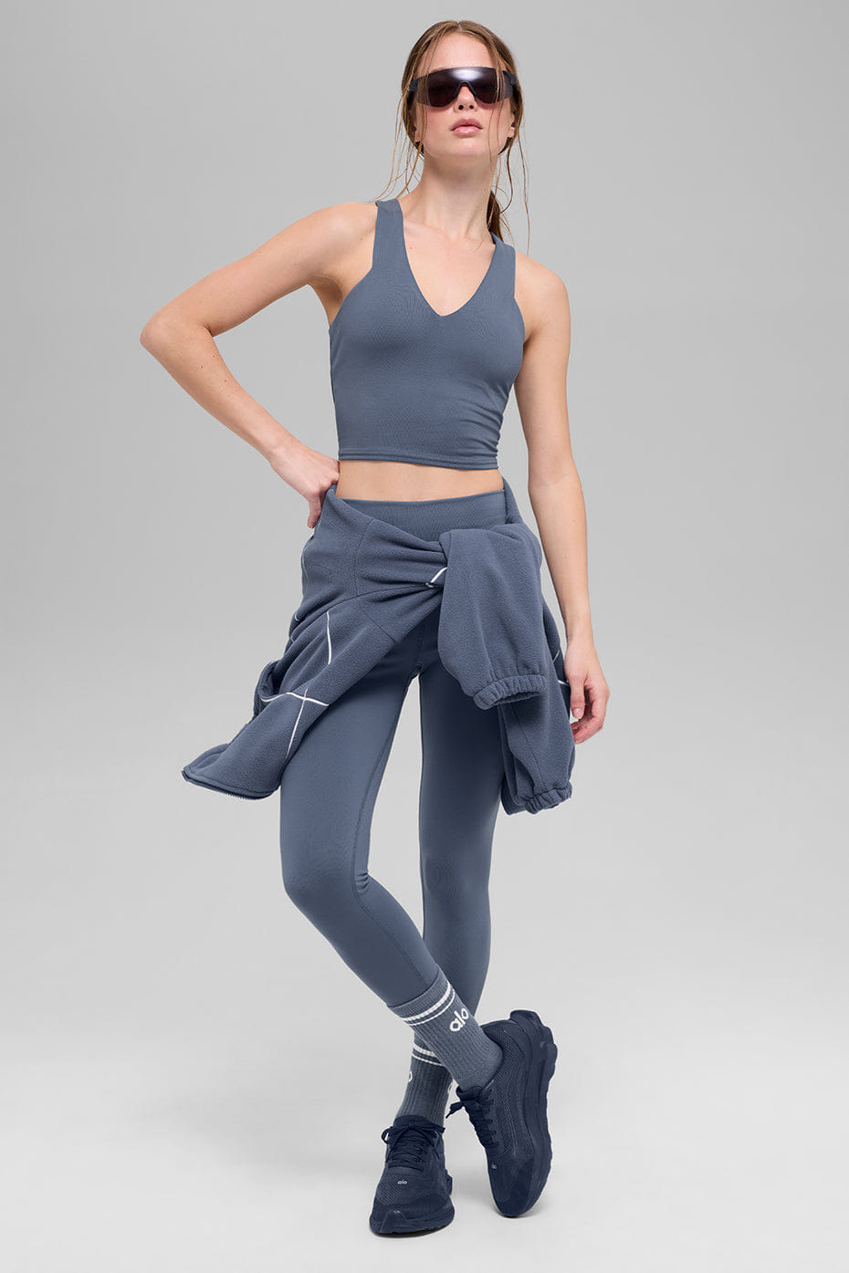Alo Yoga Airbrush Real Bra Tank - Bluestone