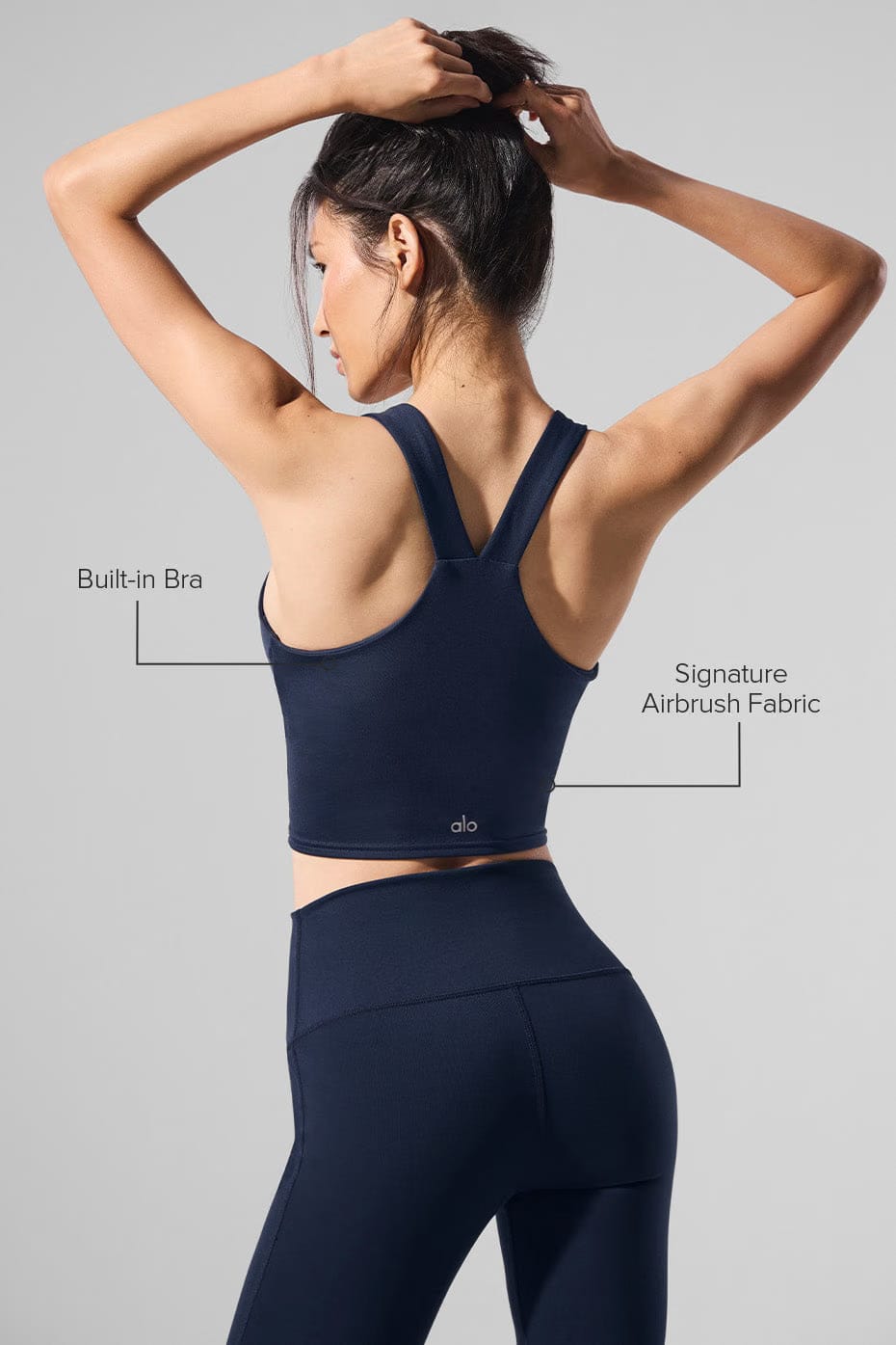 Alo Yoga Airbrush Real Bra Tank - Navy