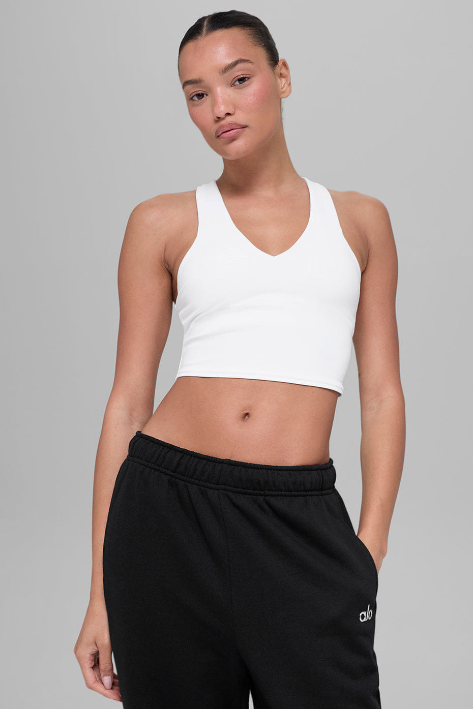 Alo Yoga Airbrush Real Bra Tank - White