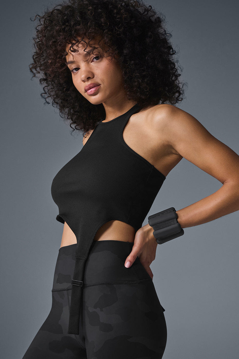 Alo Yoga Alosoft Ribbed Revelation Tank - Black