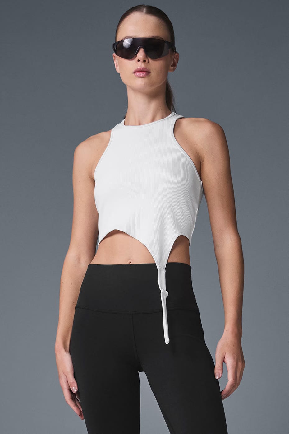 Alo Yoga Alosoft Ribbed Revelation Tank - White