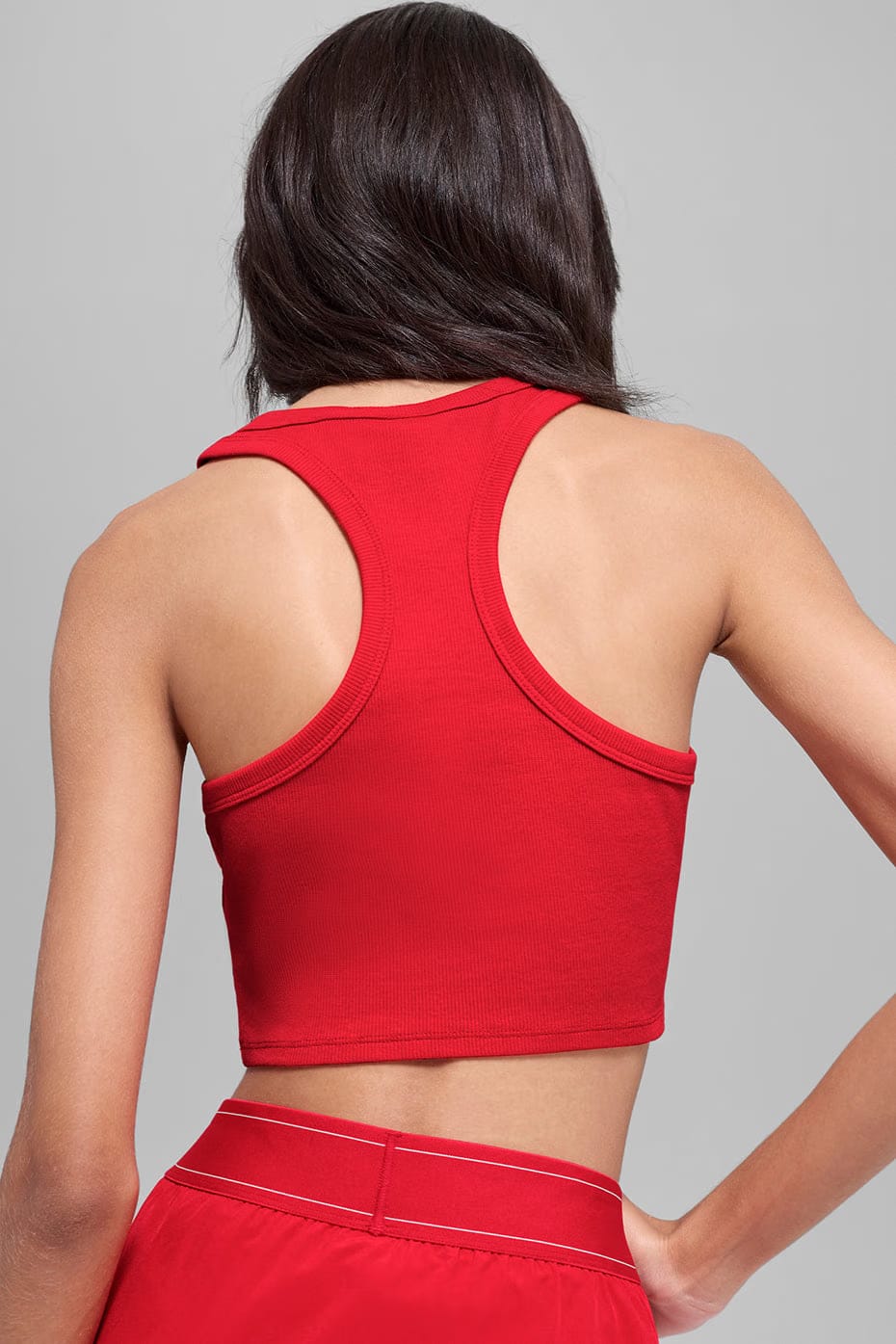 Alo Yoga Aspire Tank - Bright Red/White