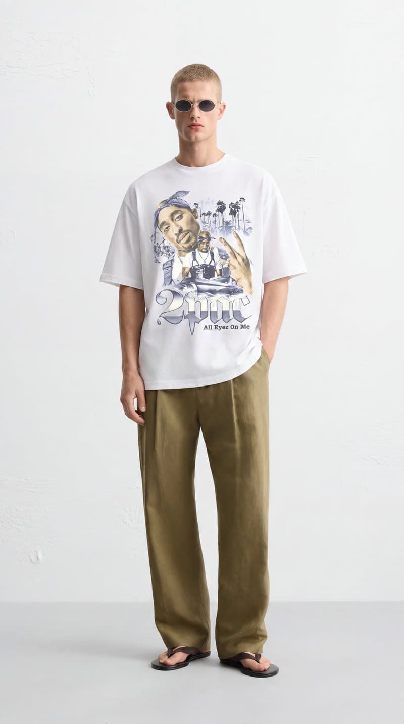 2 Pac Tshirt - White