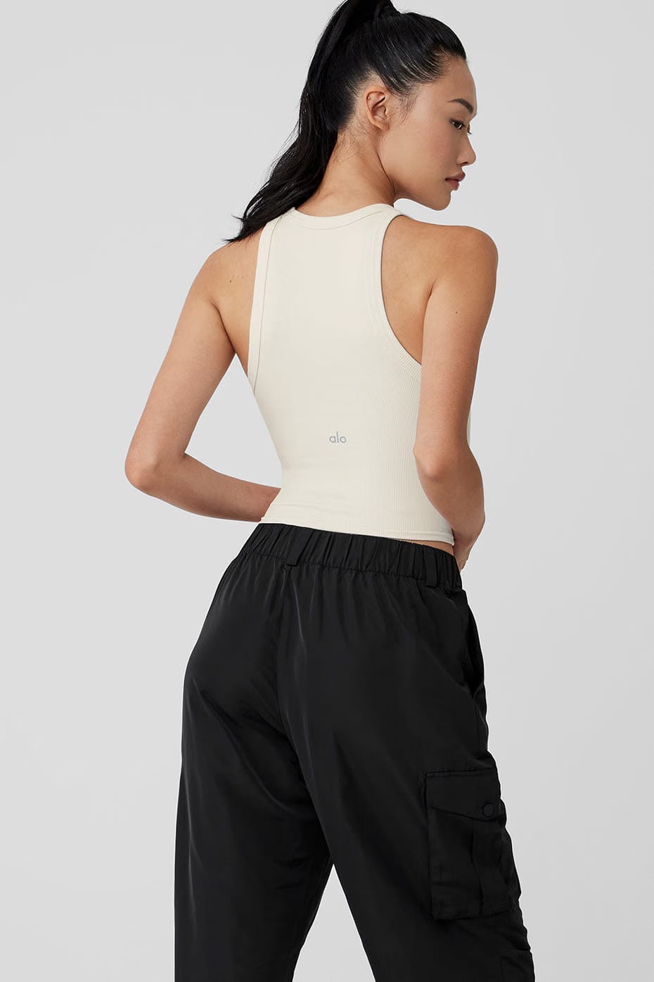 Alo Yoga Goddess Ribbed Go-To Tank - Ivory