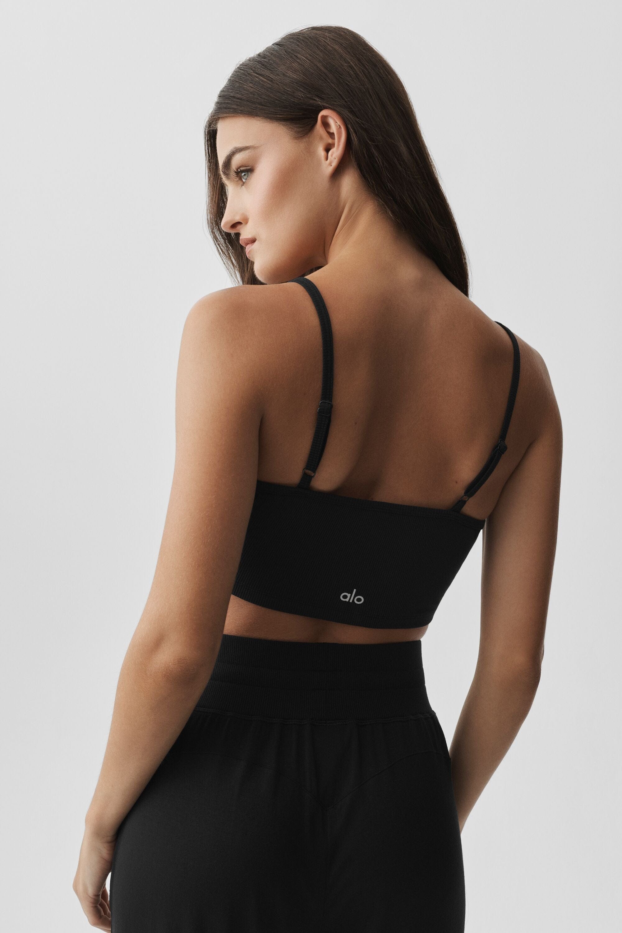 Alo Yoga Ribbed Delicate Lounge Tank - Black