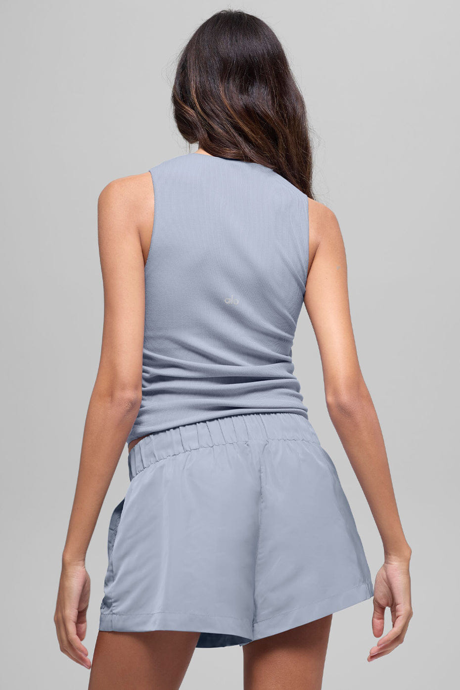 Alo Yoga Ribbed En Pointe Tank - Winter Frost