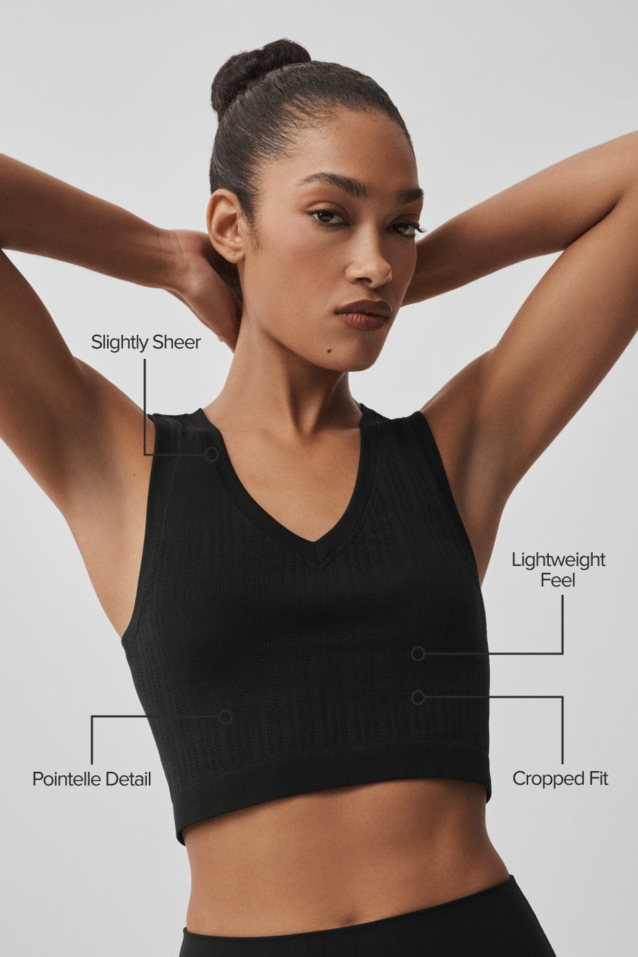 Alo Yoga Seamless Pointelle Tank - Black