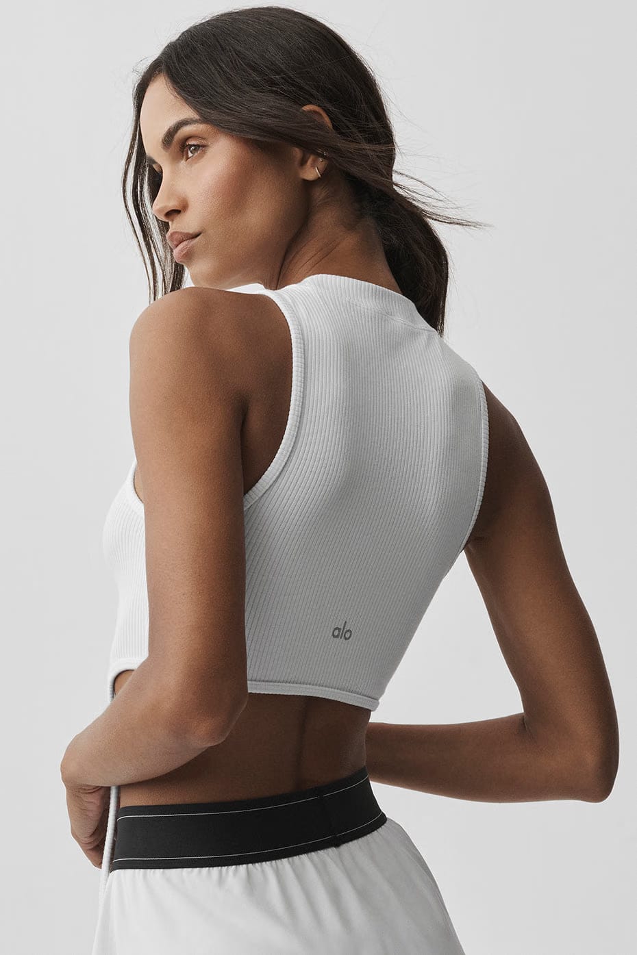 Alo Yoga Wellness Rib Flaunt Tank - White