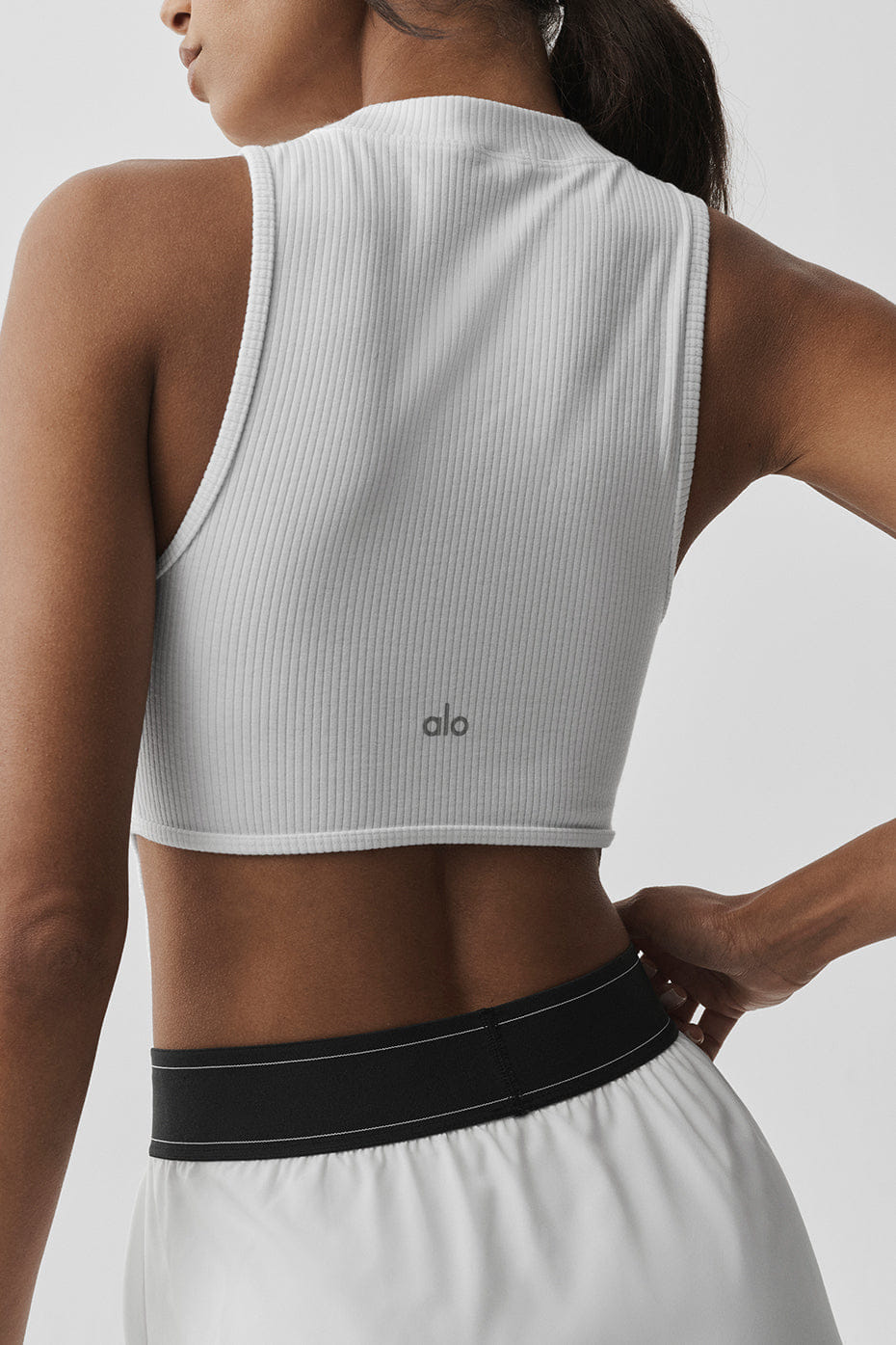 Alo Yoga Wellness Rib Flaunt Tank - White