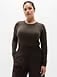 Athleta BodyMove Crew Neck Long Sleeve Top - Brown (Truffle)