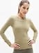 Athleta BodyMove Crew Neck Long Sleeve Top - Green (Olive Branch)