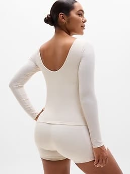 Athleta BodyMove Scoop Back Top - Beige (Bone)