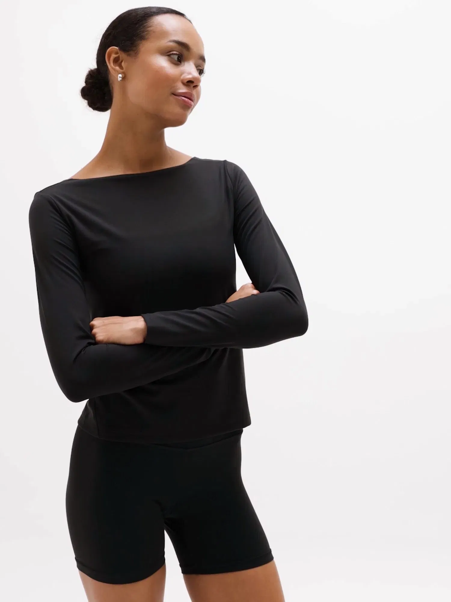 Athleta BodyMove Scoop Back Top - Black (Black)