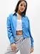Athleta Midday Cropped Poplin Shirt - Blue (Hawthorne Stripe Breaker)