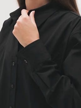 Athleta Midday Oversized Poplin Shirt - Black (Black)