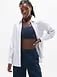 Athleta Midday Relaxed Poplin Shirt - Gray (Hawthorne Stripe Slate)
