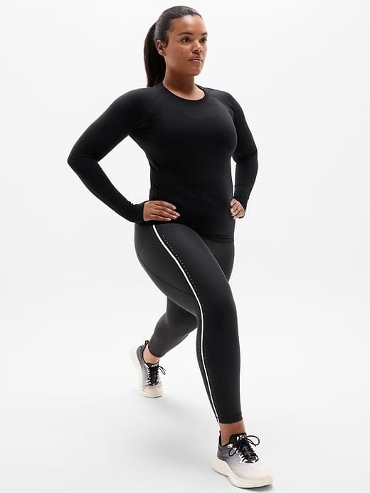 Athleta Momentum Seamless Top - Black (Black)