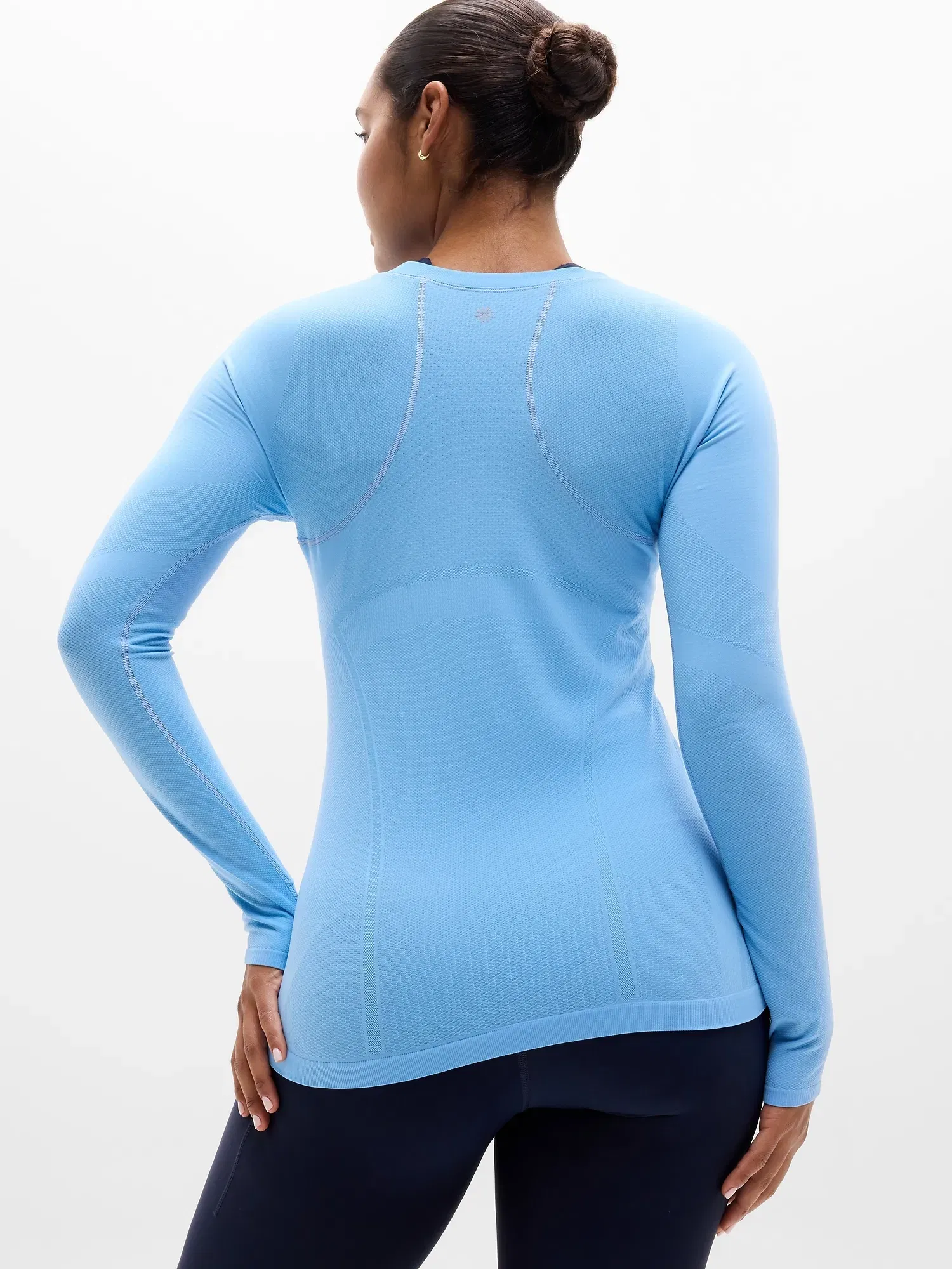 Athleta Momentum Seamless Top - Blue (Breeze)