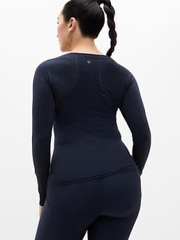 Athleta Momentum Seamless Top - Blue (Eclipse Shine)