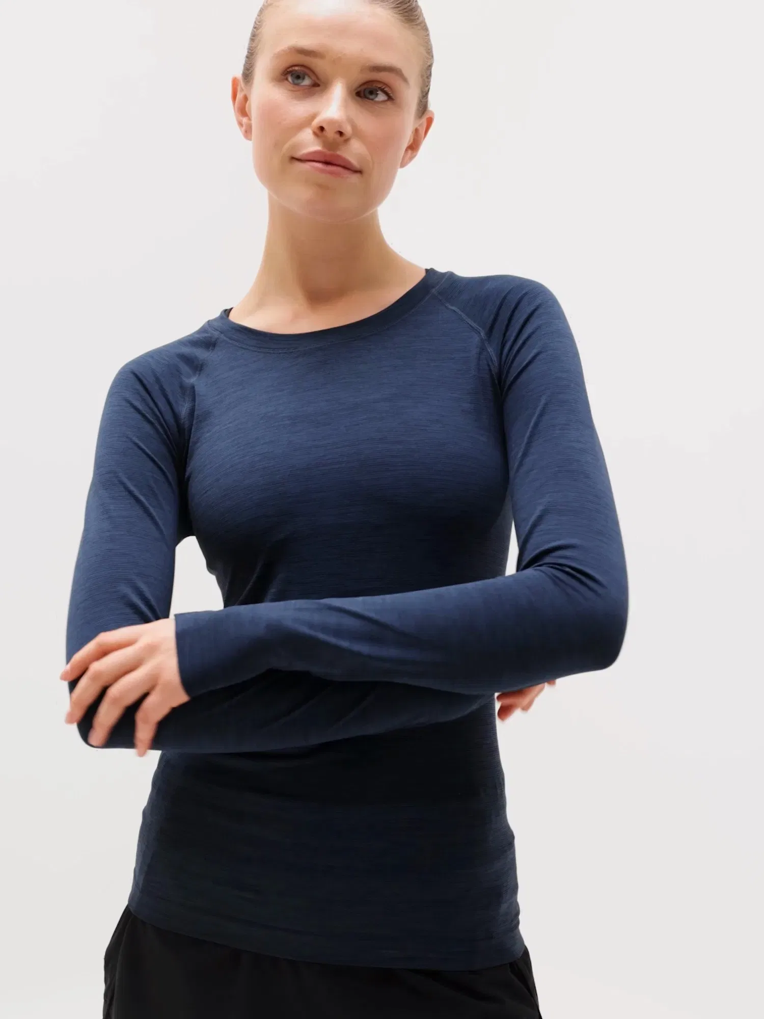 Athleta Momentum Seamless Top - Blue (Eclipse Space Dye)