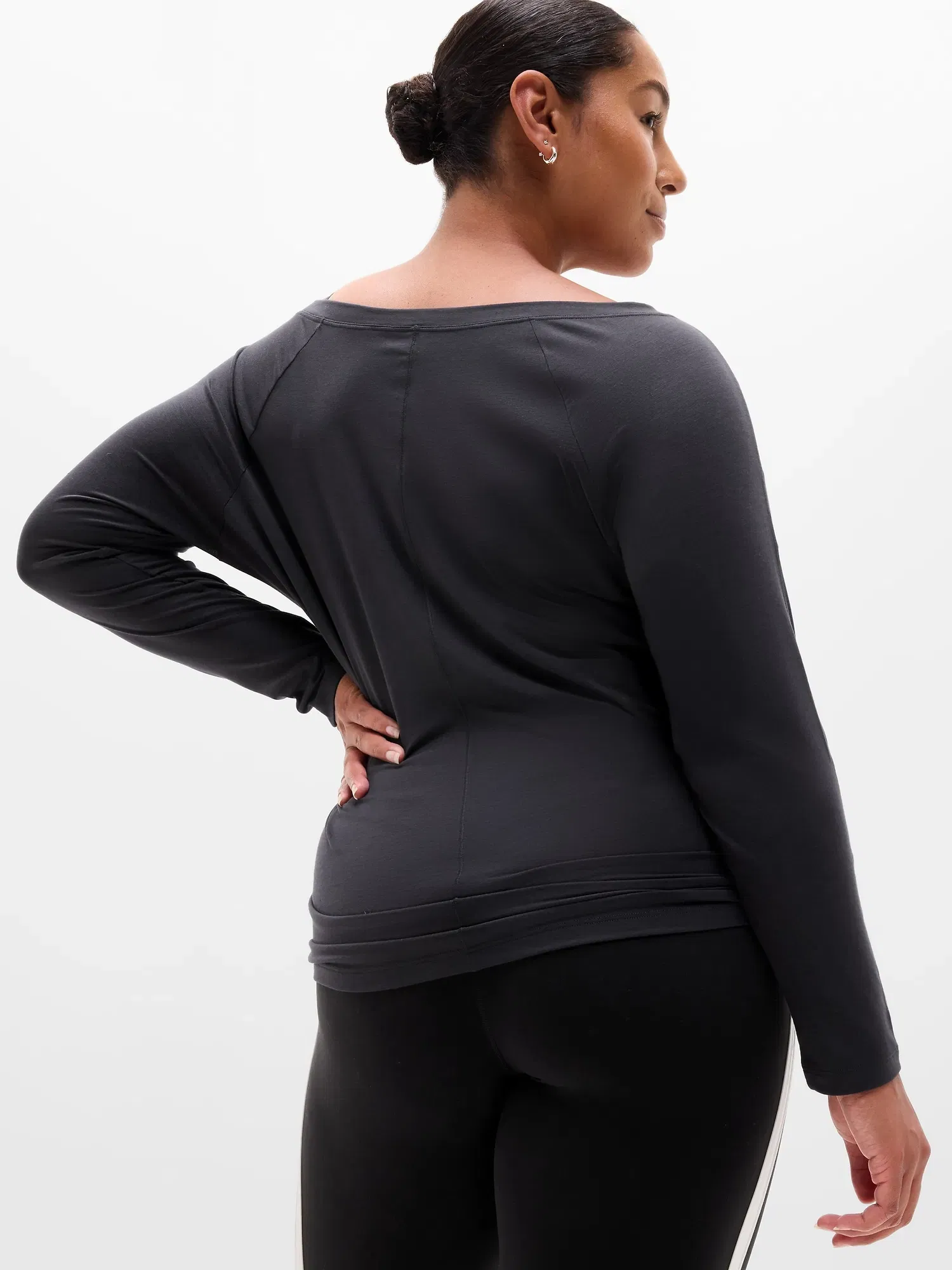 Athleta Move With Ease Off The Shoulder Top - Black (Black)