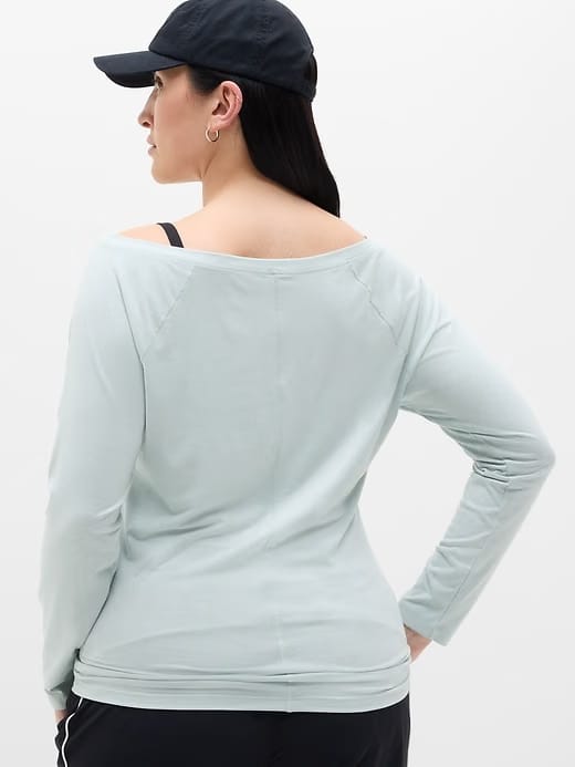Athleta Move With Ease Off The Shoulder Top - Green (Current)