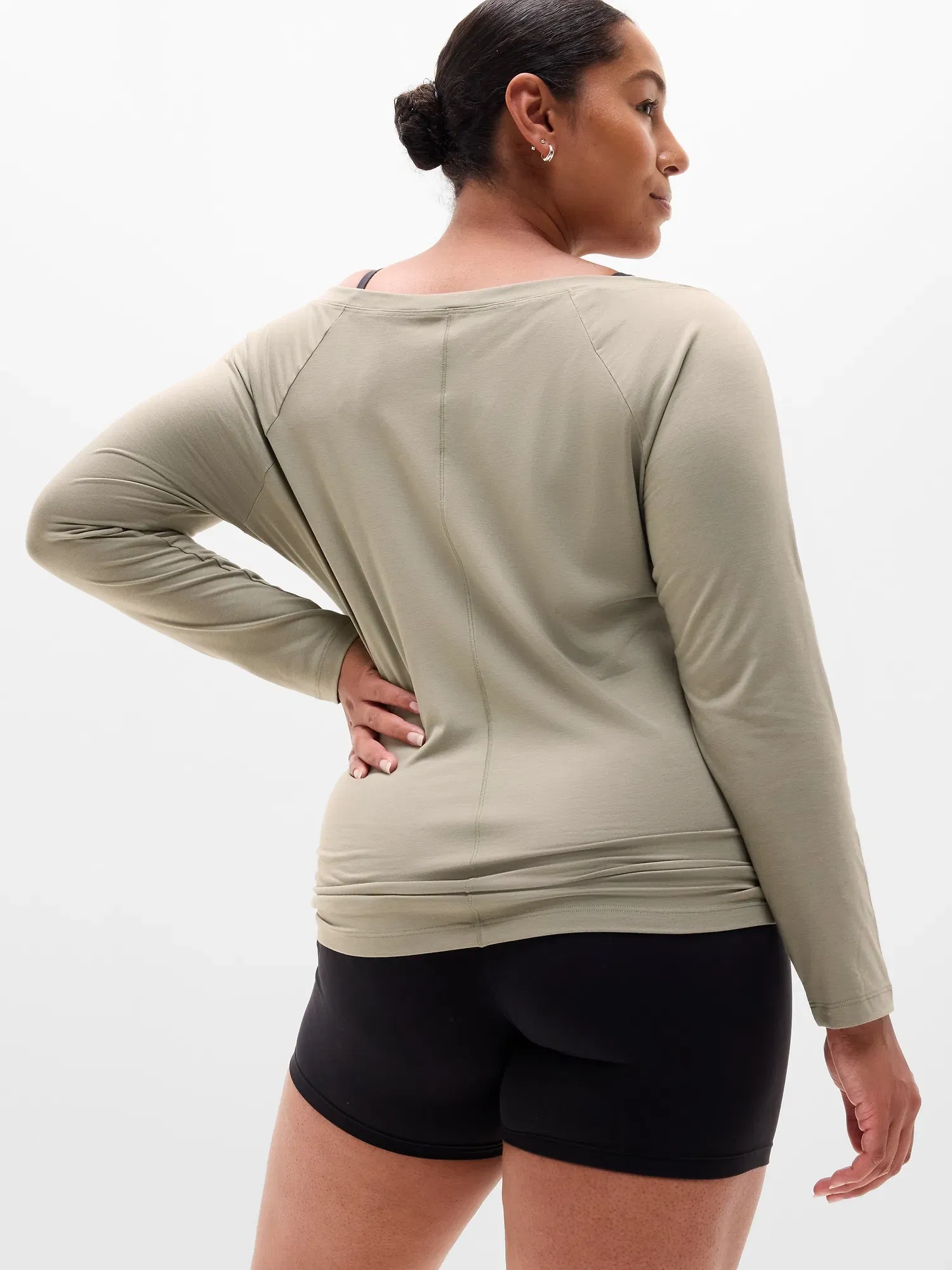 Athleta Move With Ease Off The Shoulder Top - Green (Willow)