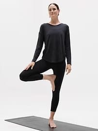Athleta Move With Ease Top - Black (Black)