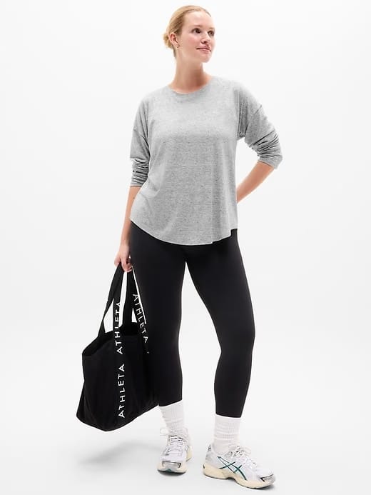 Athleta Move With Ease Top - Gray (Grey Heather)
