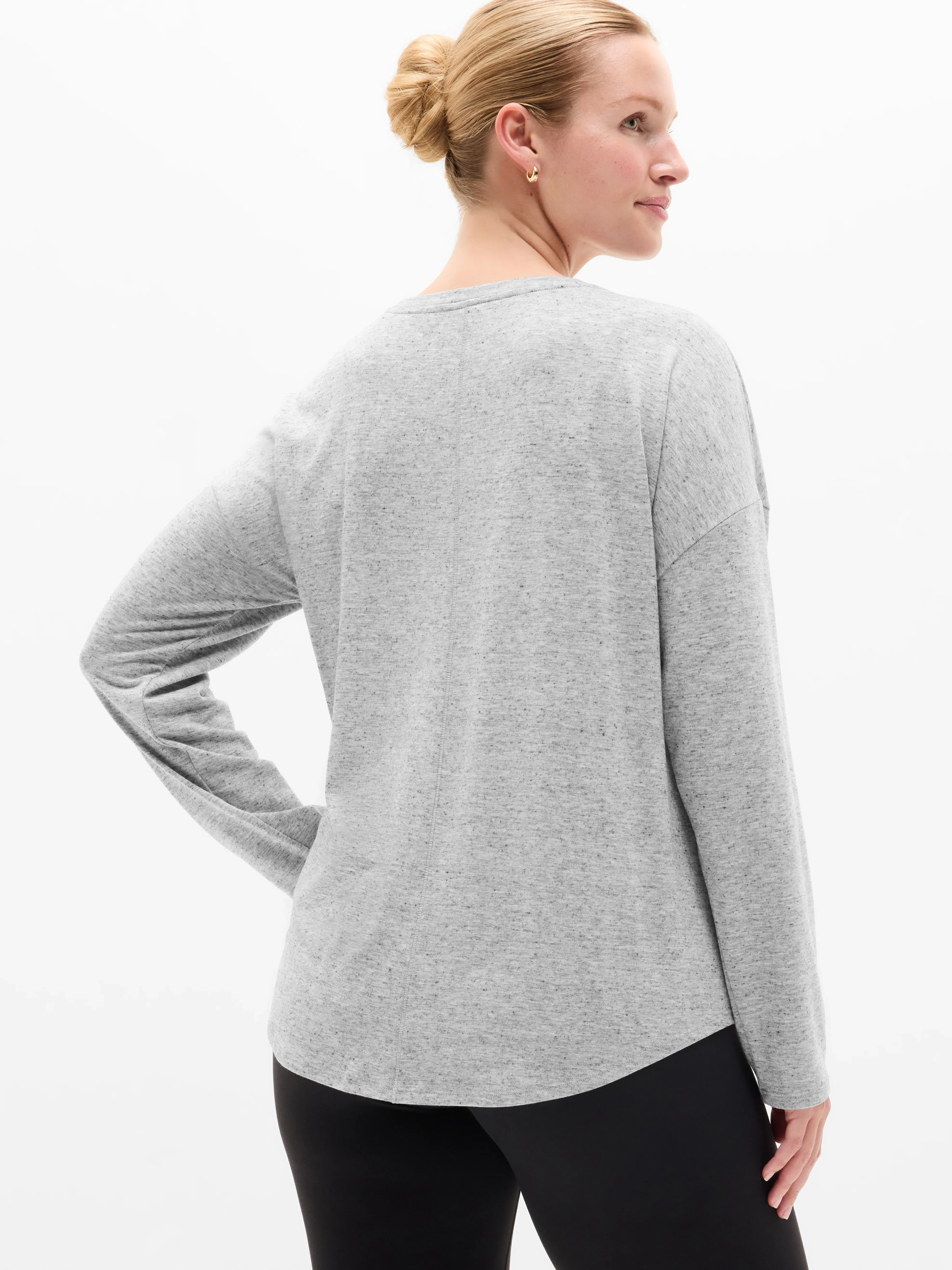Athleta Move With Ease Top - Gray (Grey Heather)