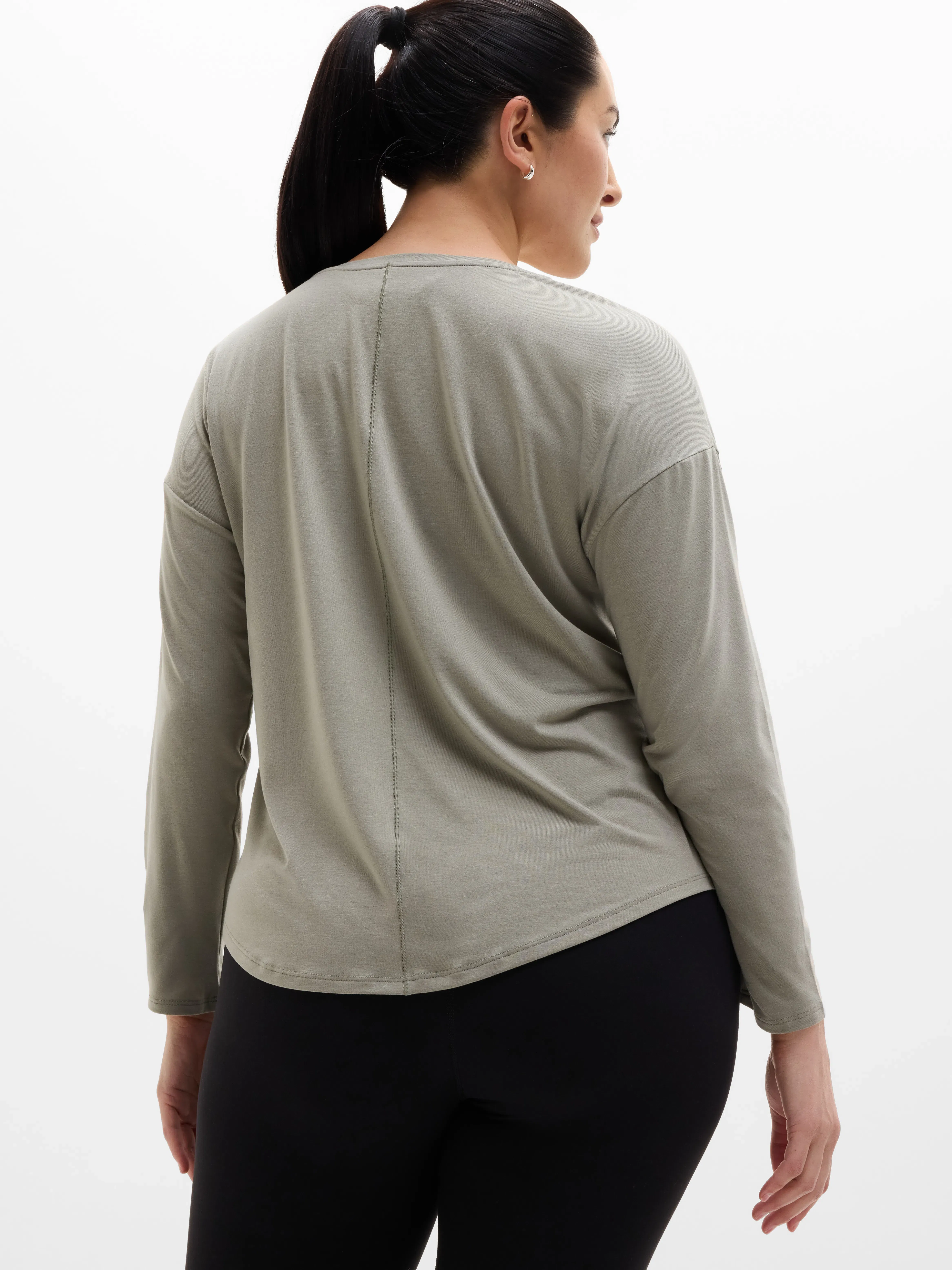 Athleta Move With Ease Top - Green (Willow)