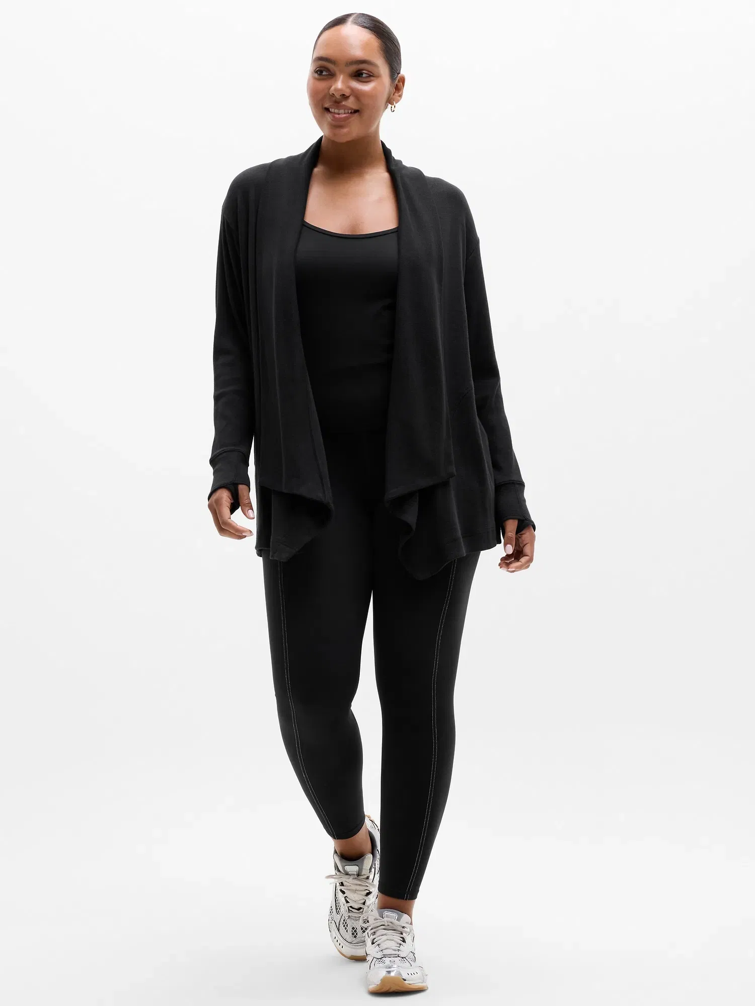 Athleta Pranayama Restore Wrap - Black (Black Rib)