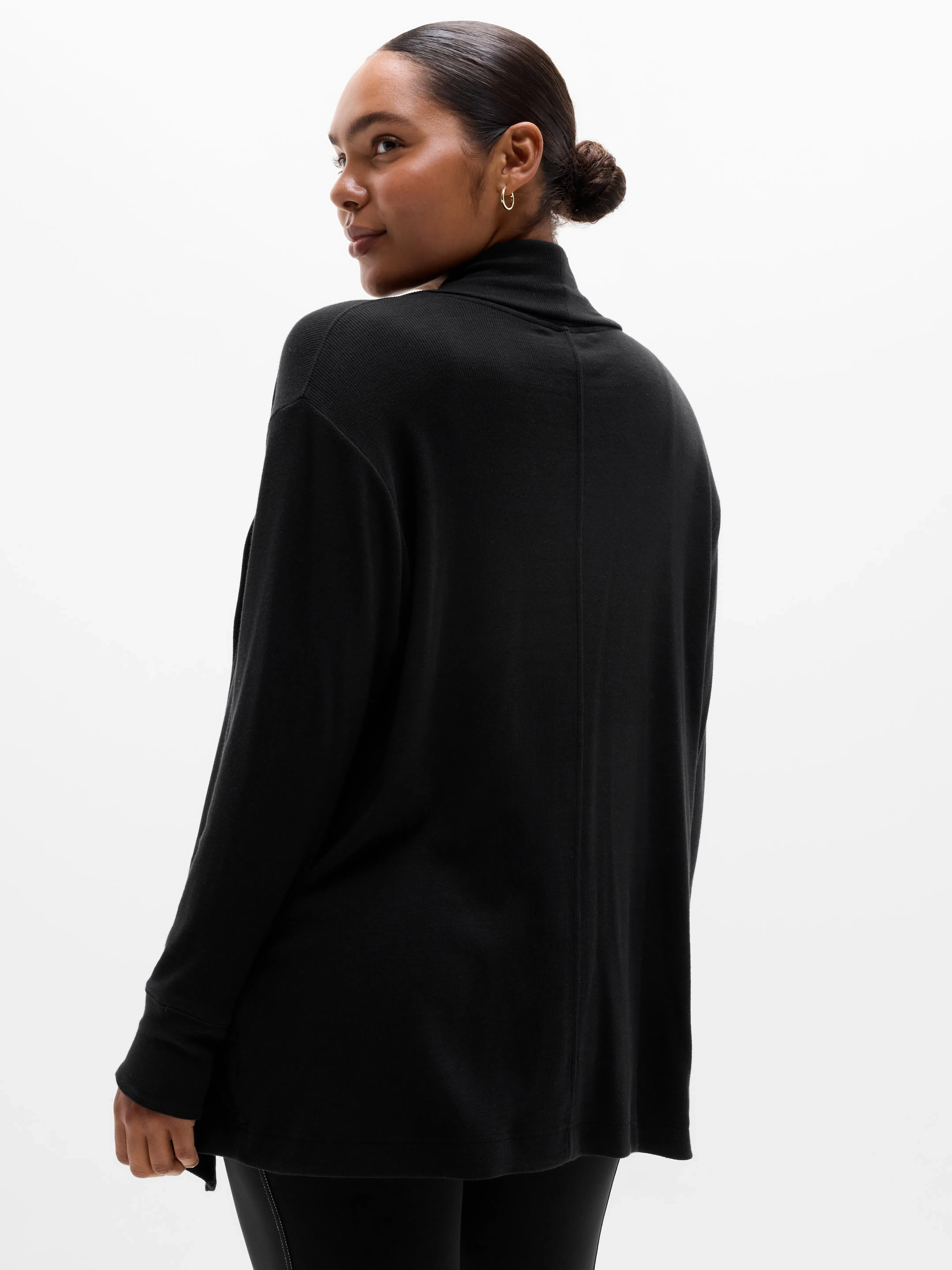 Athleta Pranayama Restore Wrap - Black (Black Rib)