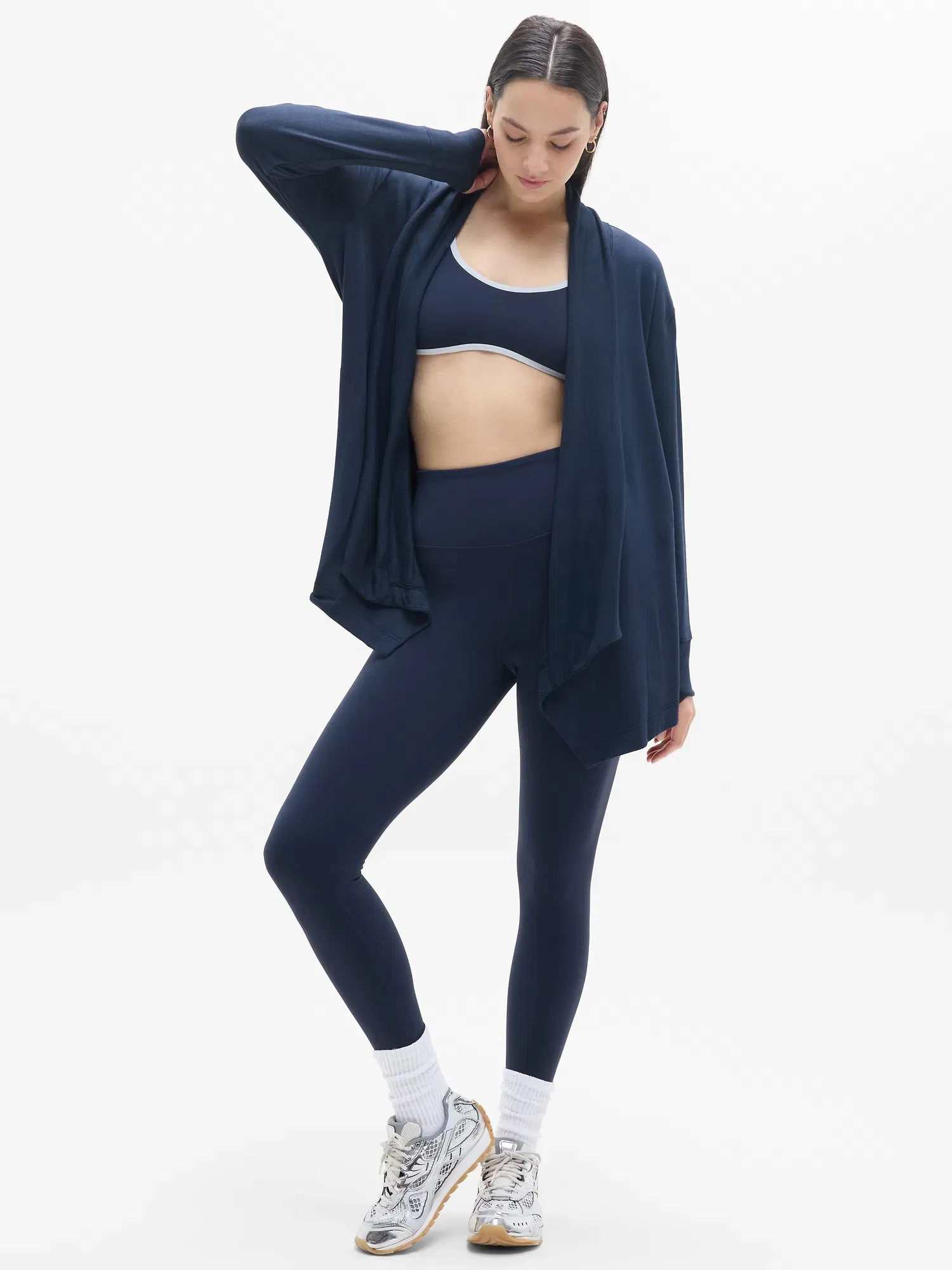 Athleta Pranayama Restore Wrap - Blue (Navy)