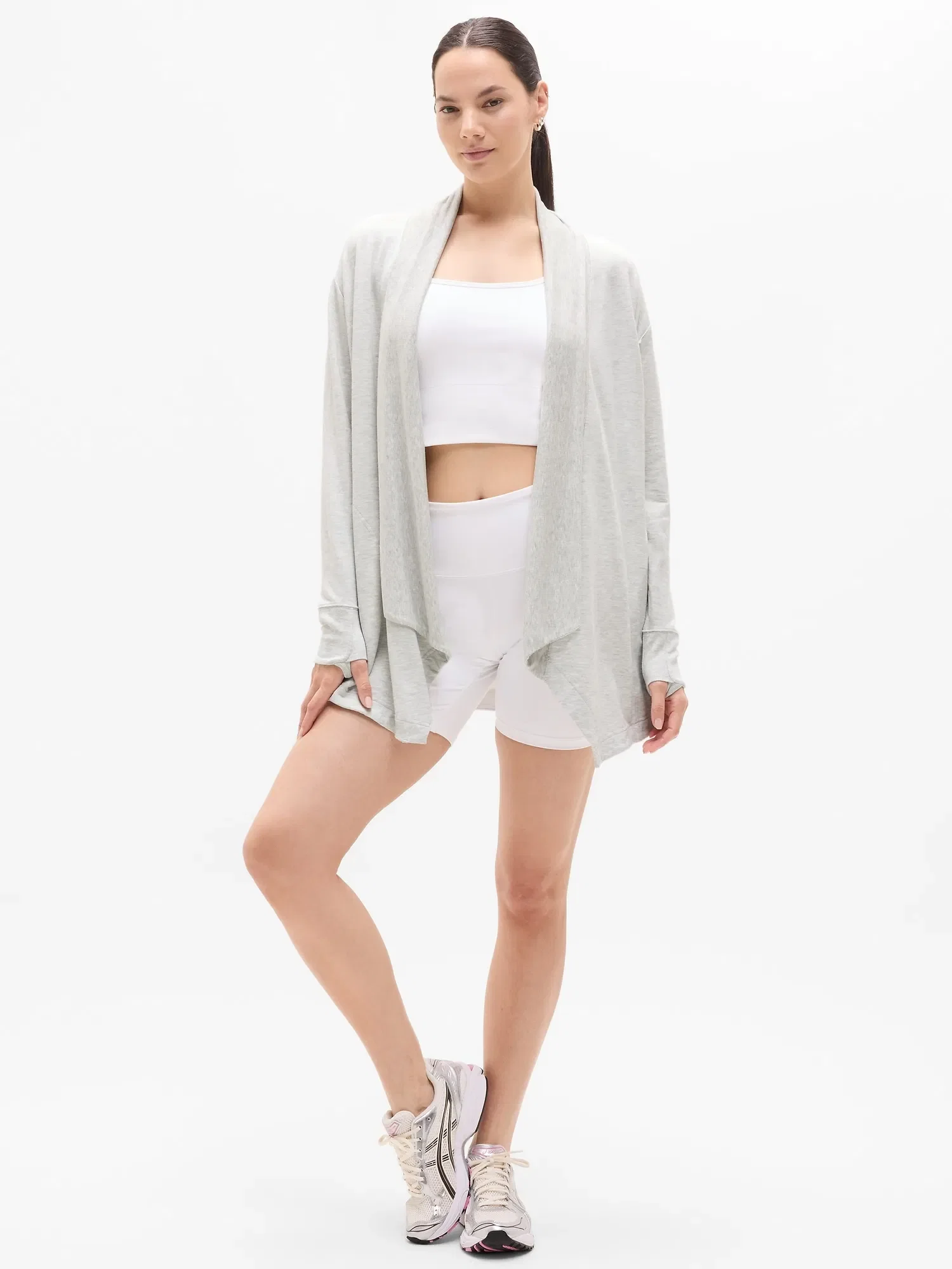 Athleta Pranayama Restore Wrap - Gray (Light Grey Heather)