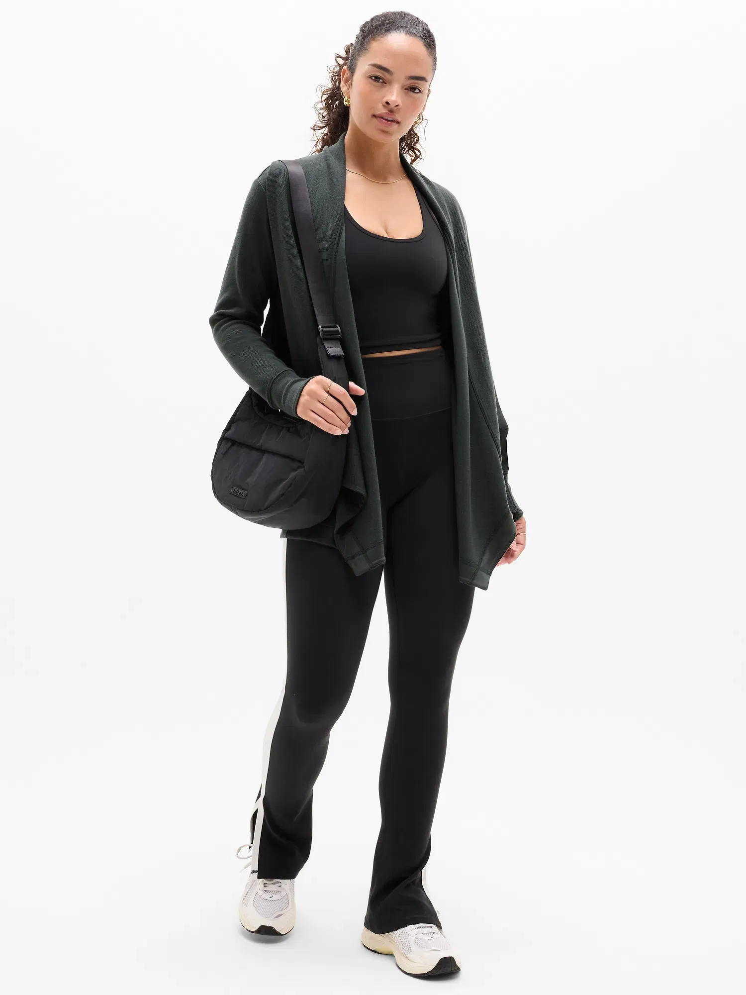 Athleta Pranayama Restore Wrap - Green (Elm Rib)