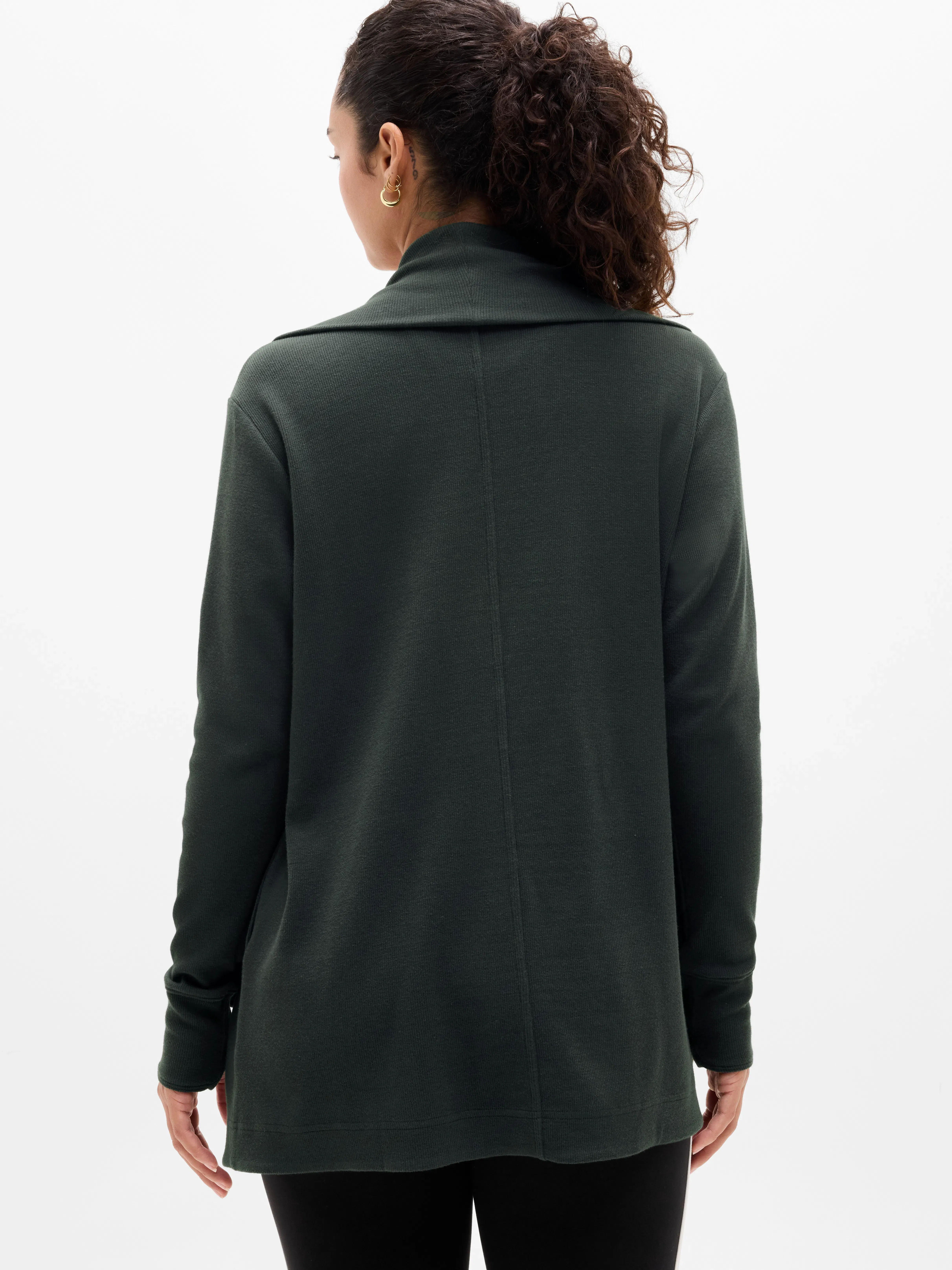 Athleta Pranayama Restore Wrap - Green (Elm Rib)