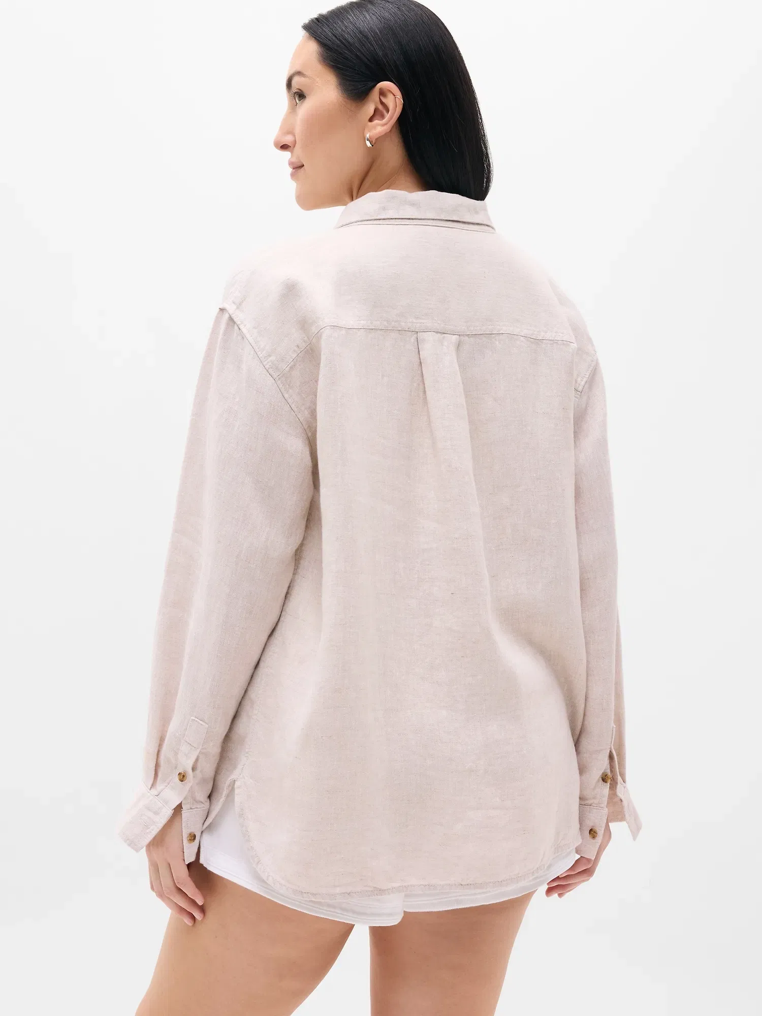 Athleta Retreat Linen Top - Beige (Undyed)