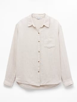 Athleta Retreat Linen Top - Beige (Undyed)
