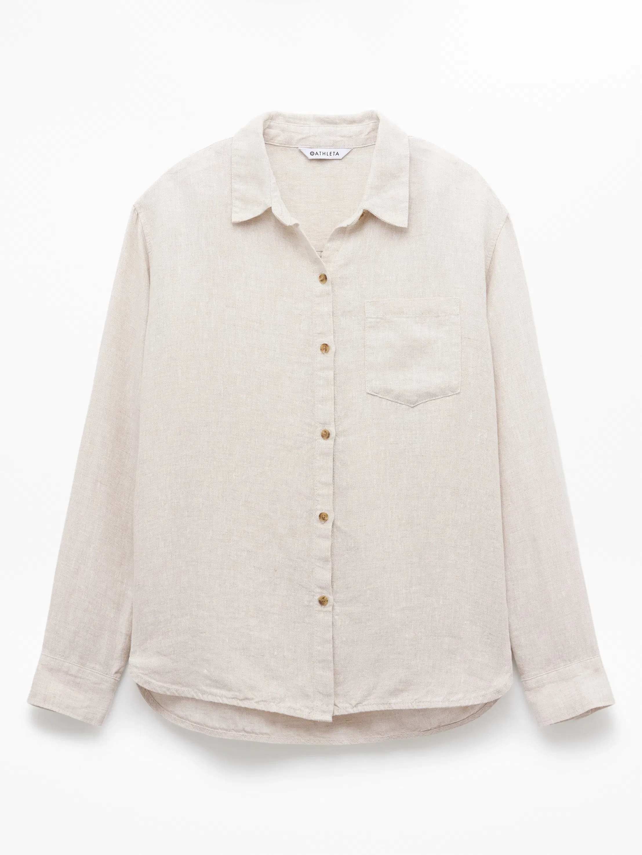 Athleta Retreat Linen Top - Beige (Undyed)