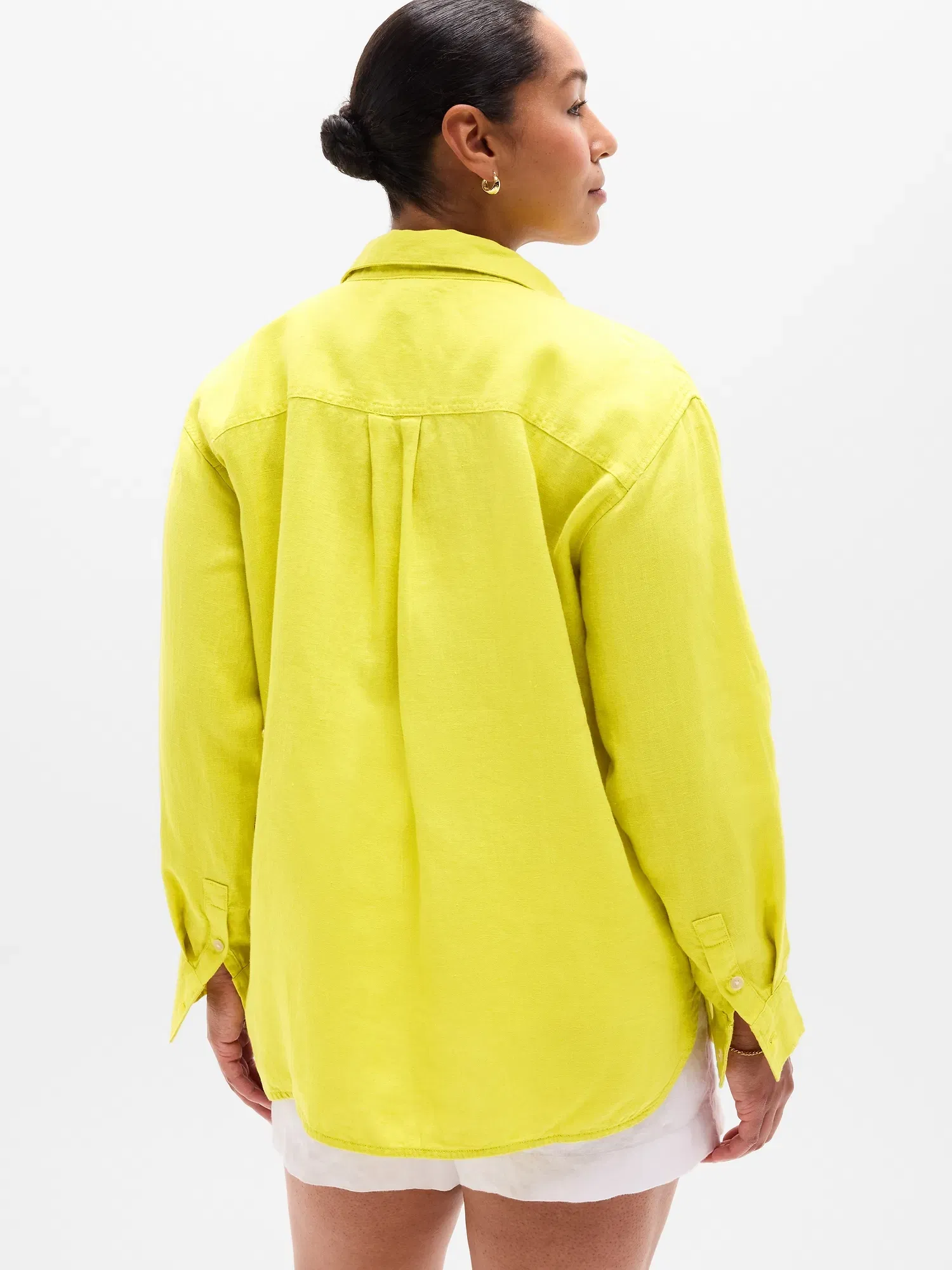 Athleta Retreat Linen Top - Yellow (Solis)