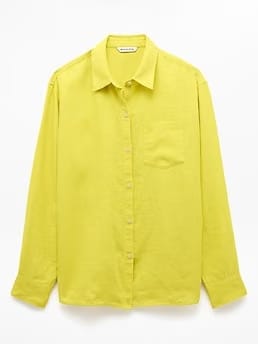 Athleta Retreat Linen Top - Yellow (Solis)