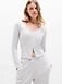 Athleta Sunday Rib Cardigan - Gray (Fog Grey Heather)