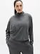 Athleta Sunday Rib Dolman Top - Gray (Dark Grey Heather)