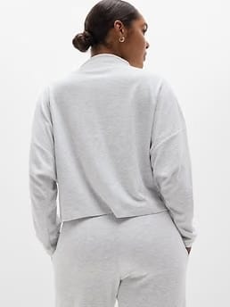 Athleta Sunday Rib Dolman Top - Gray (Fog Grey Heather)