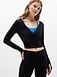 Athleta Transcend Wrap Crop Top - Black (Black)