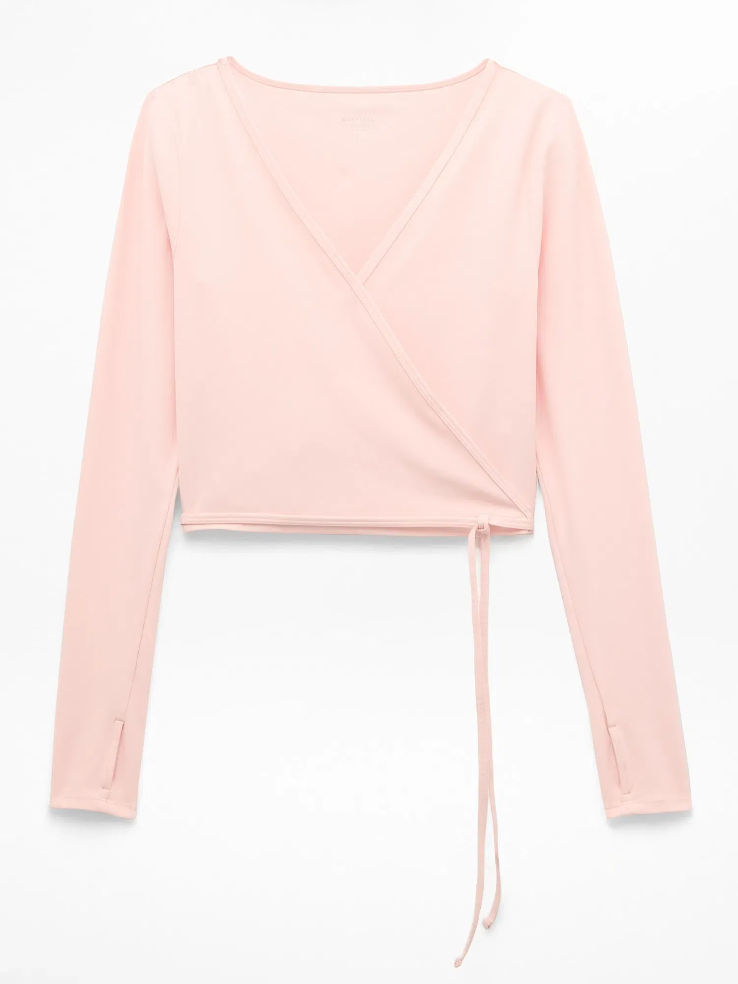 Athleta Transcend Wrap Crop Top - Pink (Pink Sand)